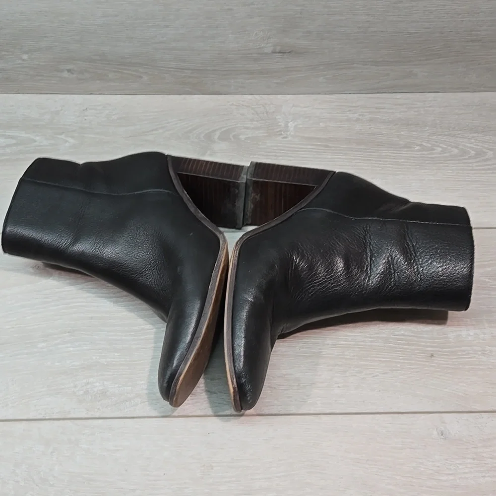 Madewell Women Greer MA534 Ankle Leather Heels Boots shoes sz 7.5